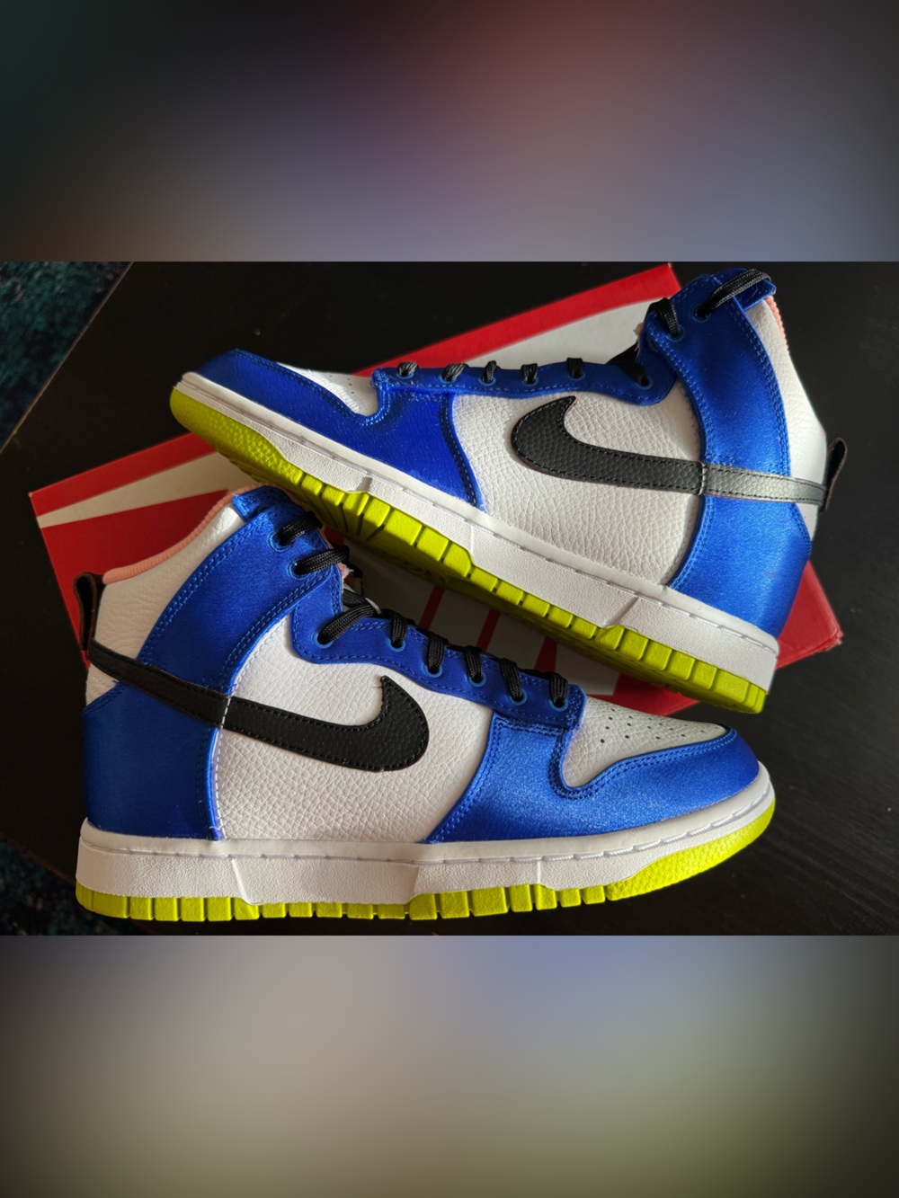 Nike Dunk High Blue Satin (Women’s) Size 7.5W, Brand New.